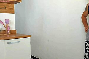 Curvy Brazilian Wife Bareback Fucks Friend Riskily While Hubby Showers