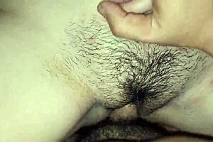 Check my girl's natural bush on that juicy tight pussy up close