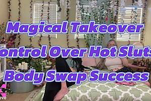 Hot Blonde Slut Body Swapped In Magical Teasing Striptease