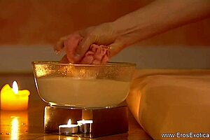 enjoy this twisting handjob during a relaxing massage session