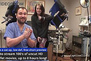 Patient boldly humiliates latex nurse lainey spreading small tits backstage