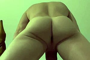 pretty hotwife strips and rides fan's fat cock missionary in hotel till cum covered tits