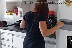 Vov ventura dreams of fucking sexy brunette maid's big clit tits pussy