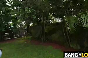 massive cock slams between perfect brunette ass cheeks hard