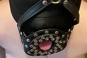 chubby goth bitch chokes on master's monster cock then gulps his hot piss