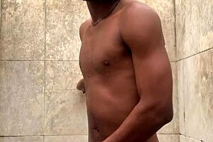 whoa amateur soapy big cock massage shower cum almost busted 😱💦