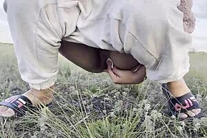 Watch our wild public pissing adventures in nature from traveling pov