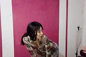 Latina teen's shaved wet pussy tempts painter into hardcore fucking frenzy