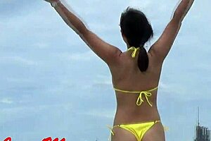 Jenny Marie's new yellow bikini so tempting?