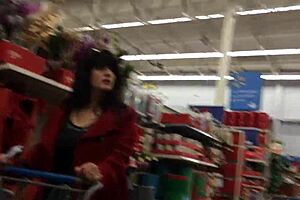 A candid mom browses shops unaware in hidden footage