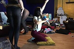 girls, slip into those tight thongs and lingerie before our petite pussy party explodes