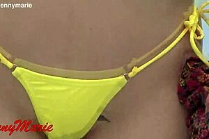 Jenny Marie's new yellow bikini so tempting?