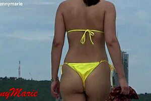 Jenny Marie's new yellow bikini so tempting?