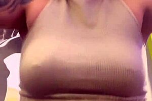 whoops didn't notice my sweaty shirt went see through at the gym total tease