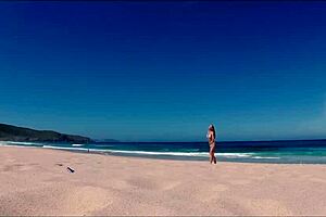 Sasha Ikeyeva Bikini Ass On Beautiful Spanish Doninos Beach