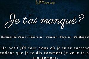 French domme pegs sub with joi while taunting missed cravings