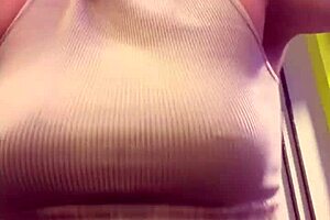 whoops didn't notice my sweaty shirt went see through at the gym total tease