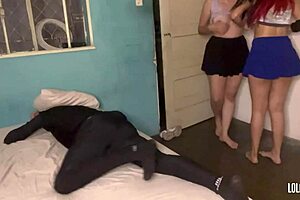 Lesbian trio anal gift turns wildly hot