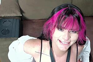 Trans novinha's tight ass takes bareback monster cock pounding