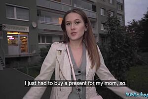 Public Agent Ravages Young 18+ Beauty Outdoors While Mommy Watches Nearby