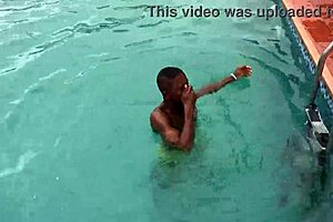 After pool fun, you wanna see me fuck this fat curvy oiled bitch to cumshot?