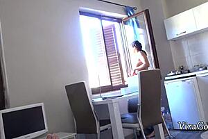 passionate brunette babe's deepthroat skills end with hot cum in mouth