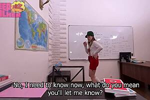 this naughty petite babe ponders the role then rides big cock to creampie bliss