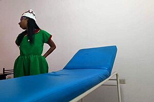 waiting in goblin costume at massage parlor for boyfriend fun