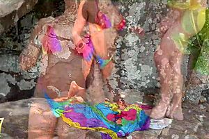 wanna see me creampie this big pussy brunette on the beach with crowds watching?