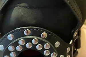 chubby goth bitch chokes on master's monster cock then gulps his hot piss