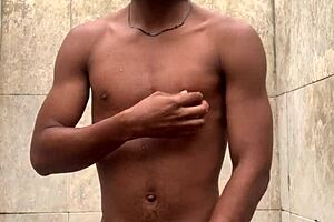 whoa amateur soapy big cock massage shower cum almost busted 😱💦