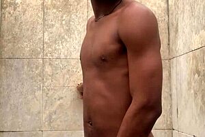 whoa amateur soapy big cock massage shower cum almost busted 😱💦