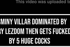 Angry Lezdom Slaps Jasminy's Face in Wild DAP Gangbang!