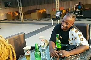 What happens when ebony goddess meets sexy naija pornstar for exclusive bar kissing and orgasms?