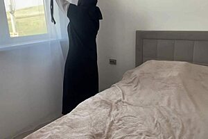 arab zalifah skips panties cleans shows shaved wet pussy and ass