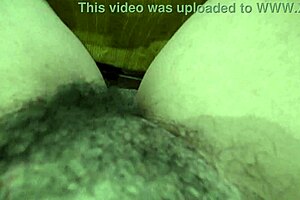 A Perverted Milf Voyeur Masturbates Watching Young Guy Shower