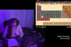 bbw brunette bares big natural tits in naked play