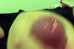 chubby wife strokes pov handjob over hairy pussy in slow motion cumshot