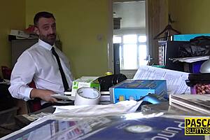 Handcuffed big tits milf bound deepthroats submissive for squirting cum in mouth bdsm