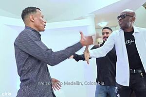 Mike and Bruno stretch Sussy's big latina ass with rough anal creampie pounding