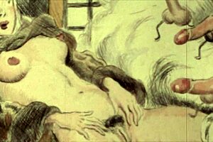 vintage cartoons showcase erotic retro babes in antique steamy poses