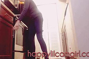 giantess cleans kitchen ignoring your tiny desperate gaze