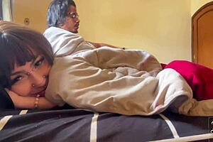 pretending to be stepsis gf for petite latina's first taboo ride