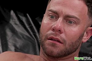 Sexy redhead masseuse slurps seth's huge cock in nuru soak