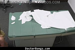 doctor slams big cock doggystyle to fix shy teen patient's brutal pain