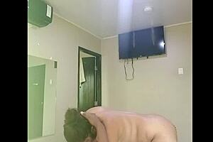 bouncing on lover's thick cock hits insane orgasms