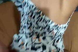 young wife in short dress cheats on husband with neighbor doggystyle pounding