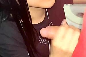 young babe fucks hidden at work for cash deepthroat action