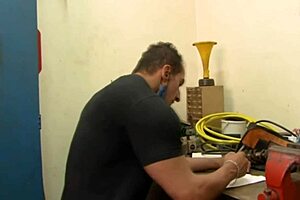 latina milf flashes big tits pussy at mechanic for monster cock creampie fun