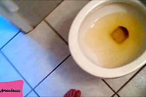 Kneel at My Feet While I Piss on You Toilet Dog Goddess!